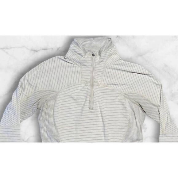 Lululemon Size 6 Stripe Run For Gold Quarter Zip - Picture 3 of 5